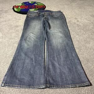 NAVY Y2K DAVID BUFFALO ACID WASHED BAGGY JEANS😮‍💨